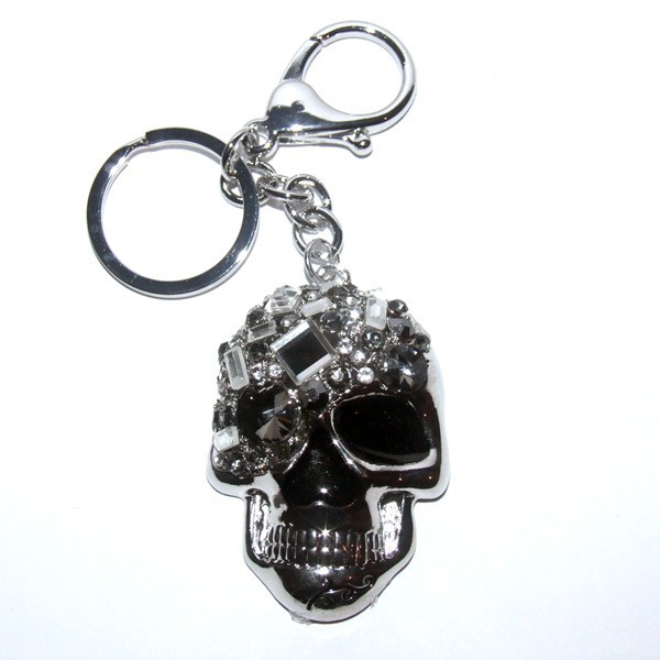 Skull Diamante Keyring