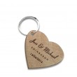Personalised Heart Wooden Keyring