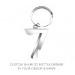 Custom Shape Bottle Opener Keyring