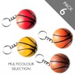 Basketball Keyrings (multicolour) - PACK 6