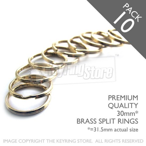 32mm Premium Brass Split Rings PACK 10