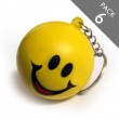Smiley Squashy Ball Keyring - PACK 6