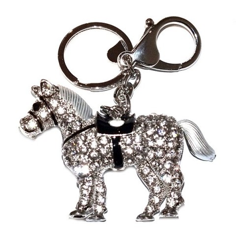 Pony Diamante Keyring