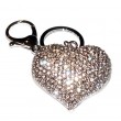 Heart Diamante Keyring