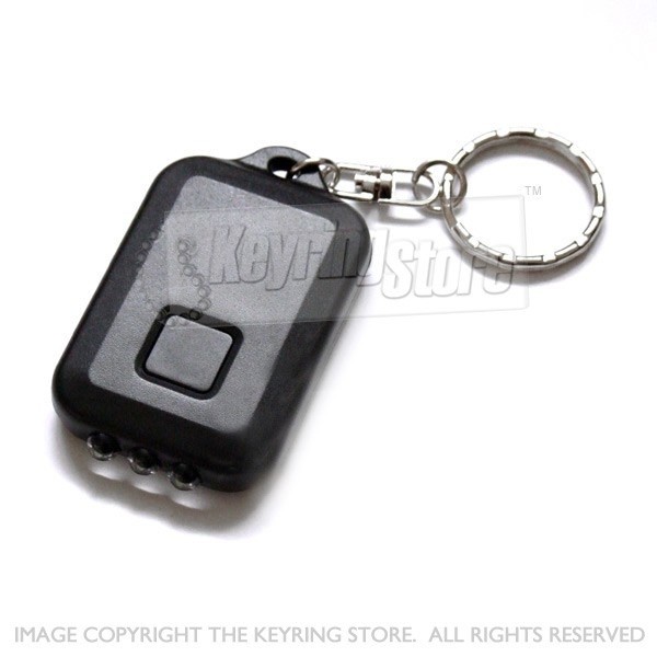 50 Solar LED torch keyrings (black)