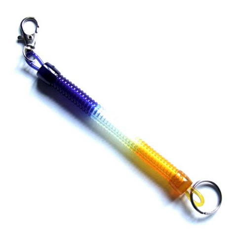 Plastic/Metal Premium Clip Keyring (phone cord style)