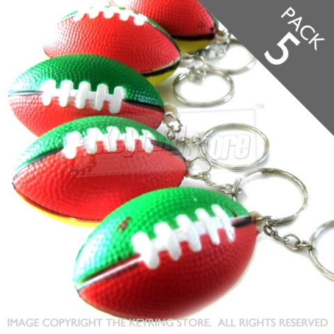 PACK 6 - Rugby ball keyring