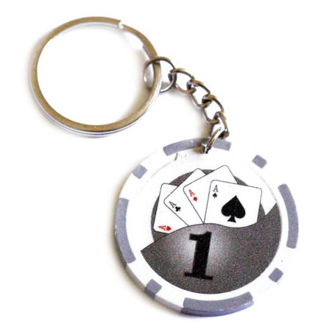 Casino Poker Chip Keyring