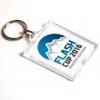 800 Printed Clear Plastic Keyrings