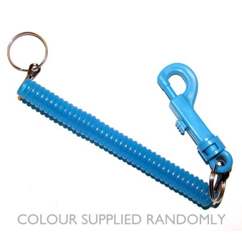 Plastic Belt Clip Keyring (phone cord style spiral)