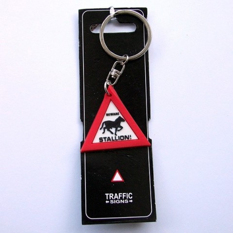 Road Sign Keyring - Stallion spoof