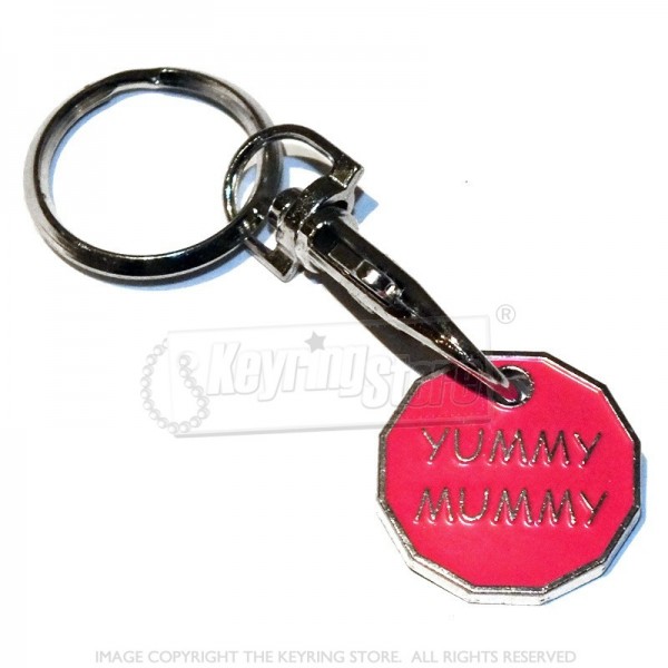 Yummy Mummy Trolley Coin Keyring - 12 sided £1