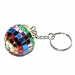 27mm Mirror Multicolour Disco ball keyrings - pack 10