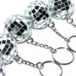 27mm Mirror Disco ball keyrings - pack 10