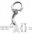 Letter A Diamante Charm Keyring