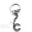 Letter C Diamante Charm Keyring