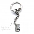 Letter E Diamante Charm Keyring