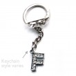 Letter F Diamante Charm Keyring