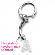 Letter K Diamante Charm Keyring