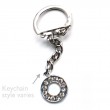 Letter O Diamante Charm Keyring