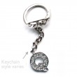 Letter Q Diamante Charm Keyring