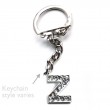 Letter Z Diamante Charm Keyring