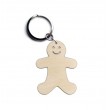 Personalised Gingerbread Man Wooden Keyring