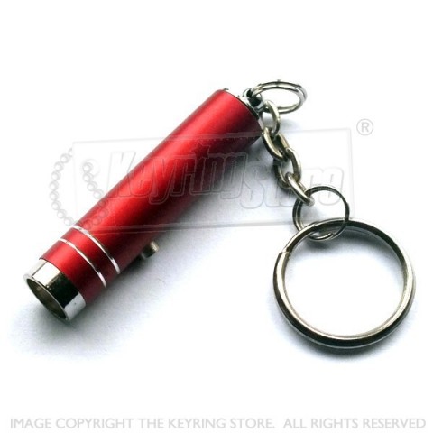 LED Metal Torch Keyring - Premium (red)