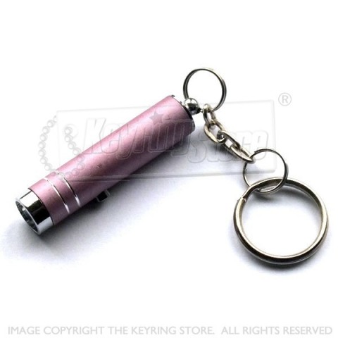 LED Metal Torch Keyring - Premium (pink)