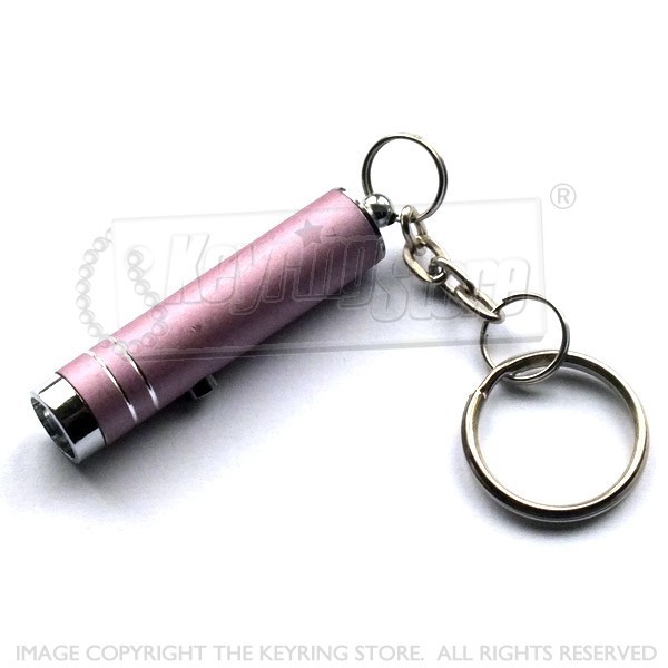 LED Metal Torch Keyring - Lilac Pink - Premium