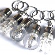 PACK 6 LED Light Bulb flashing keyring