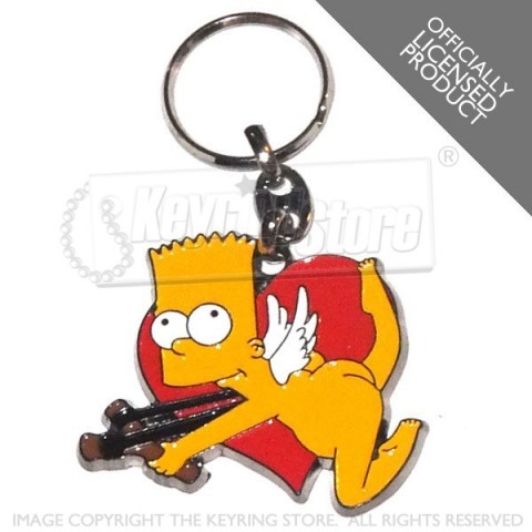 The Simpsons Keyring - Bart Cupid