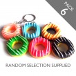 Doughnut Keyrings - Pack 6 - Iced Donuts