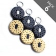 Biscuit Cookie LED Torch keyrings - Pack 6