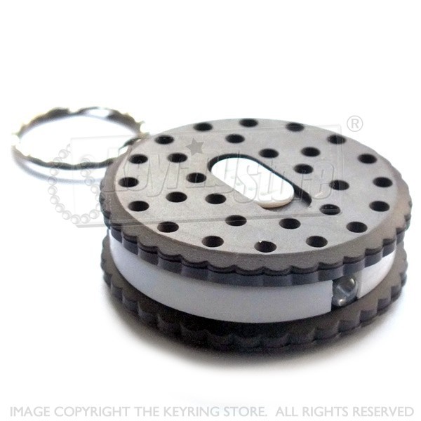 Dark Biscuit Cookie LED Torch keyring