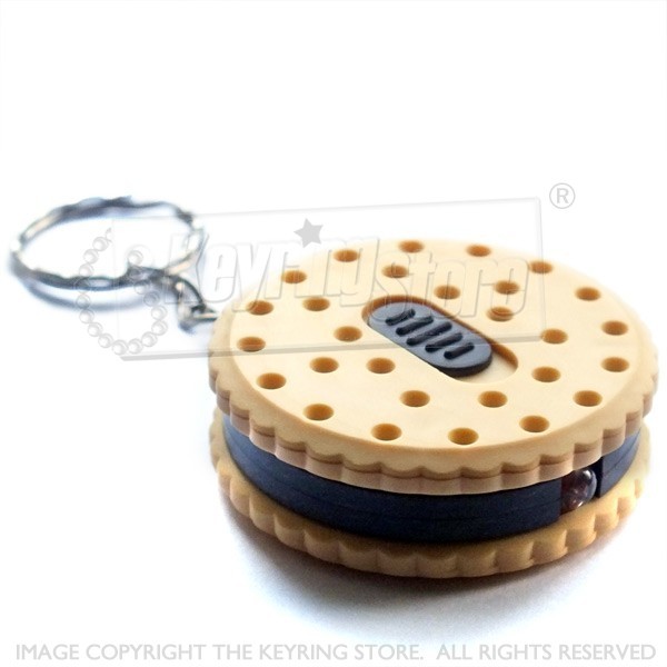 Light Biscuit Cookie LED Torch keyring