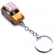 Austin Mini Car Keyring - Yellow - Union Jack