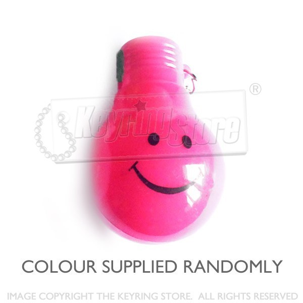 Smiley Light bulb LED keyring