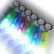 Multicolour LED Torch Keyrings - Pack 6