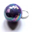 Disco ball keyring blue