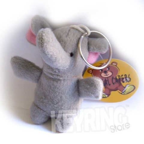 Plush Elephant Animal Keyring