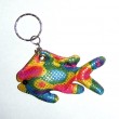 Rainbow Fish keyring (sand filled)