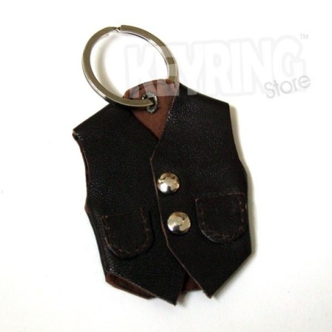 Leather Waist Coat Keyring