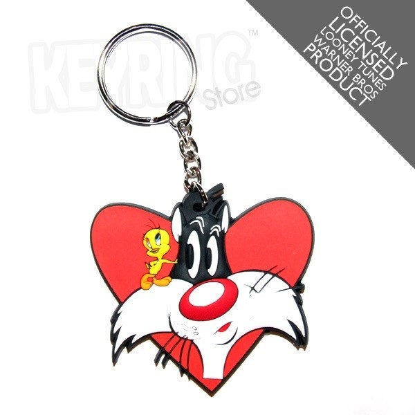 Felix Cat & Tweety Pie Bird Keyring