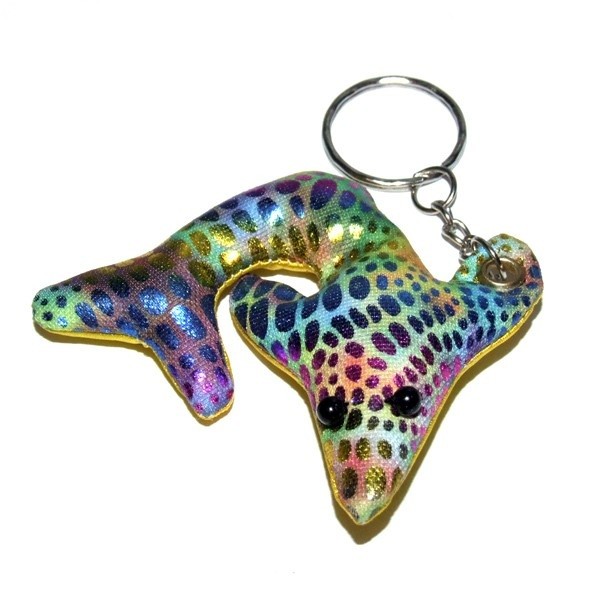 Purple Fish keyring (sand filled)