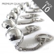 Premium Chrome Silver Mini Disco ball keyrings - pack 10