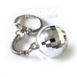 Premium Chrome Silver Mini Disco ball keyrings - pack 10