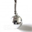 Premium Chrome Silver Mini Disco ball keyring